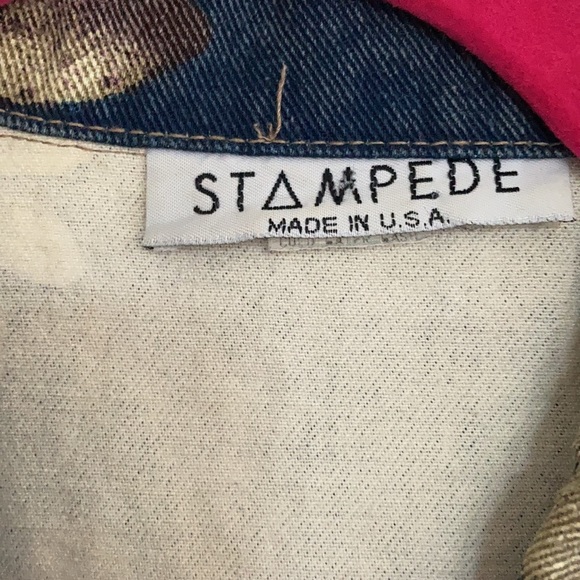 VTG 90's Womens Denim Jean Vest Size XL Bohemian Floral/Butterfly Print - Picture 6 of 10